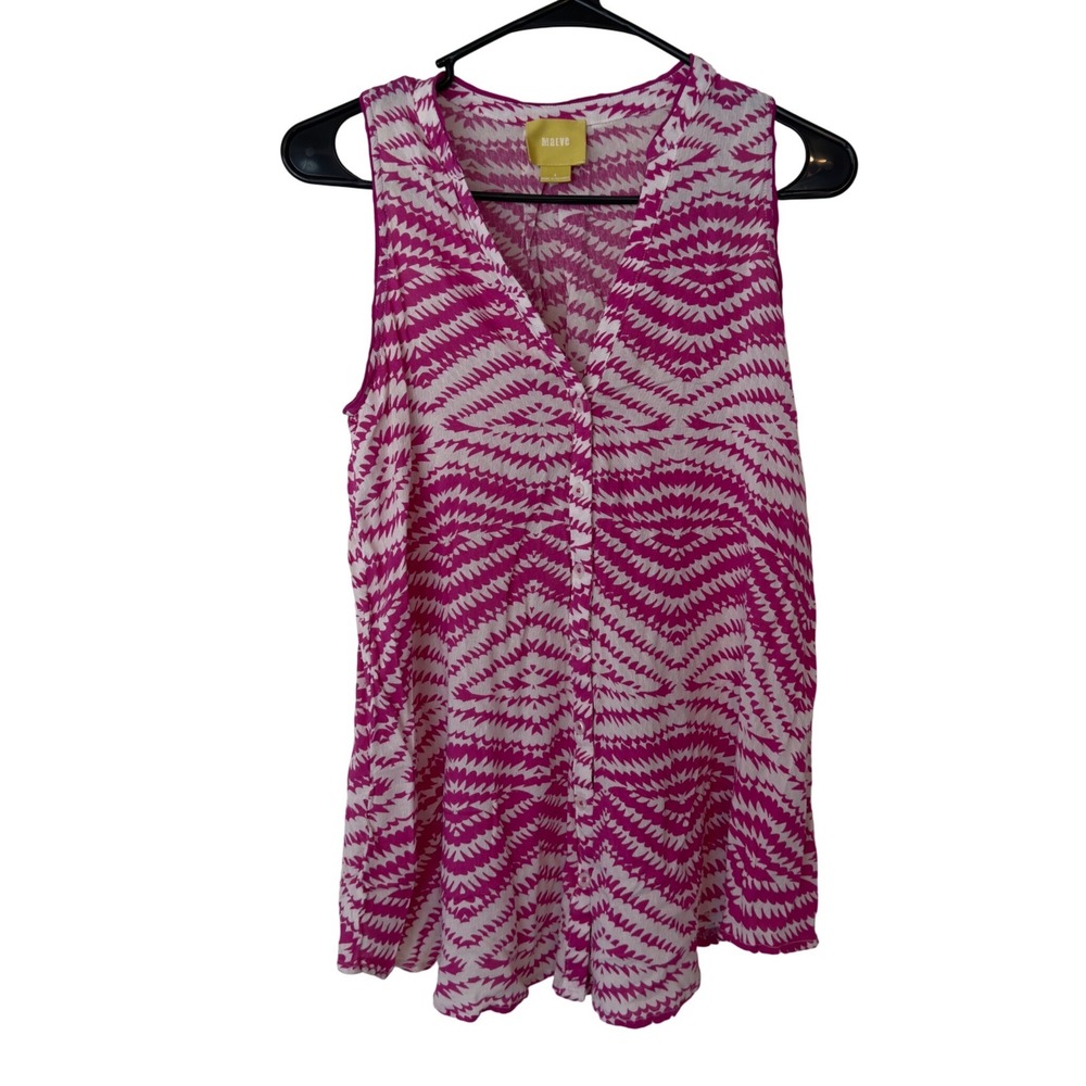 Maeve Anthropologie Ada‎ Sleeveless Top Size 6 Button Front Geometric Print